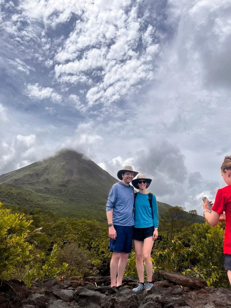 Group hiking the Arenal 1968 volcano walk in La Fortuna
