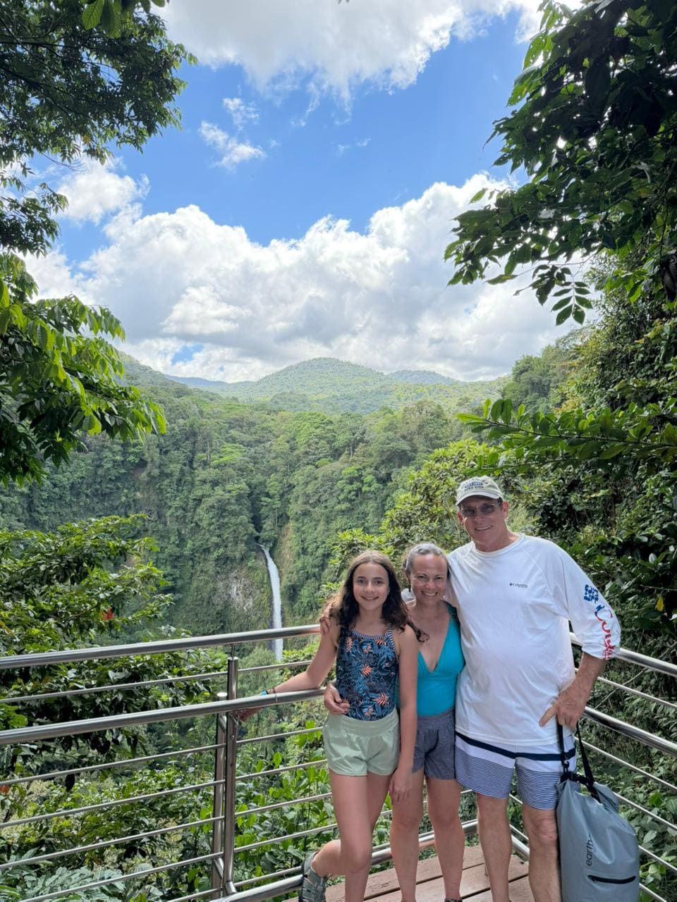 Trail down to La Fortuna Waterfall through the rainforest