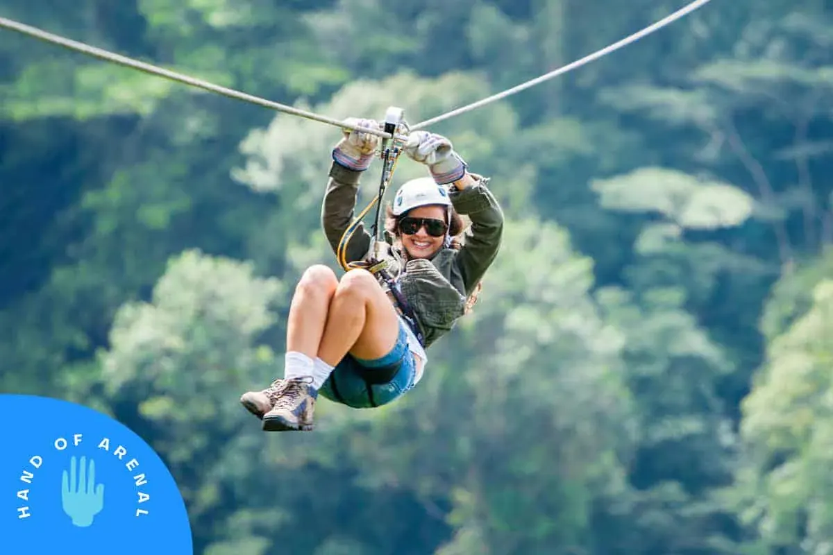 Forest canopy view from Sky Adventures zipline platform