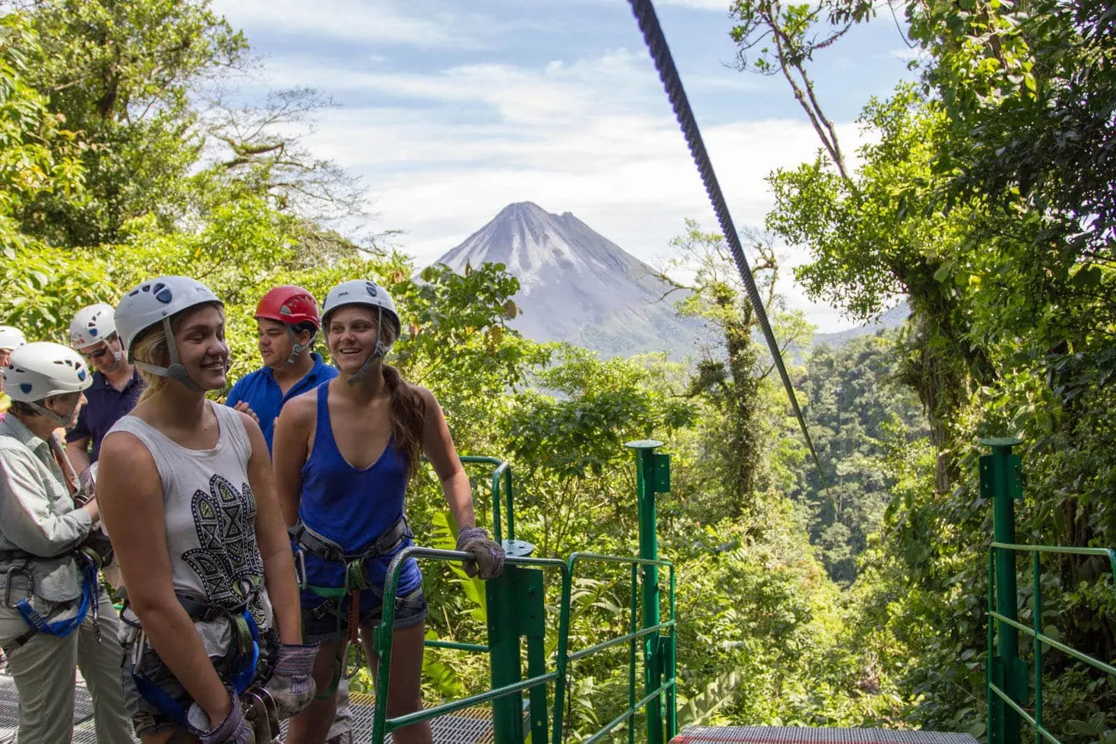Hanging bridge at Sky Adventures park, Arenal Costa Rica